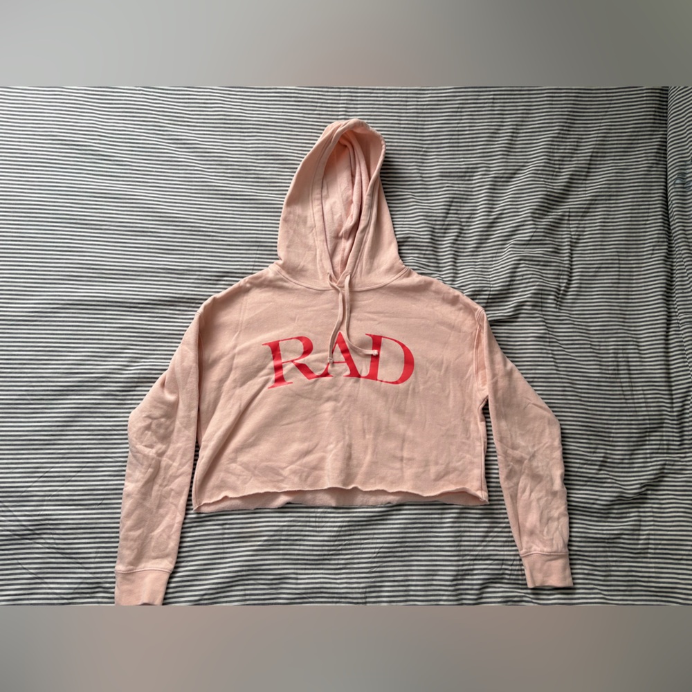 Pink Cropped Hoodie